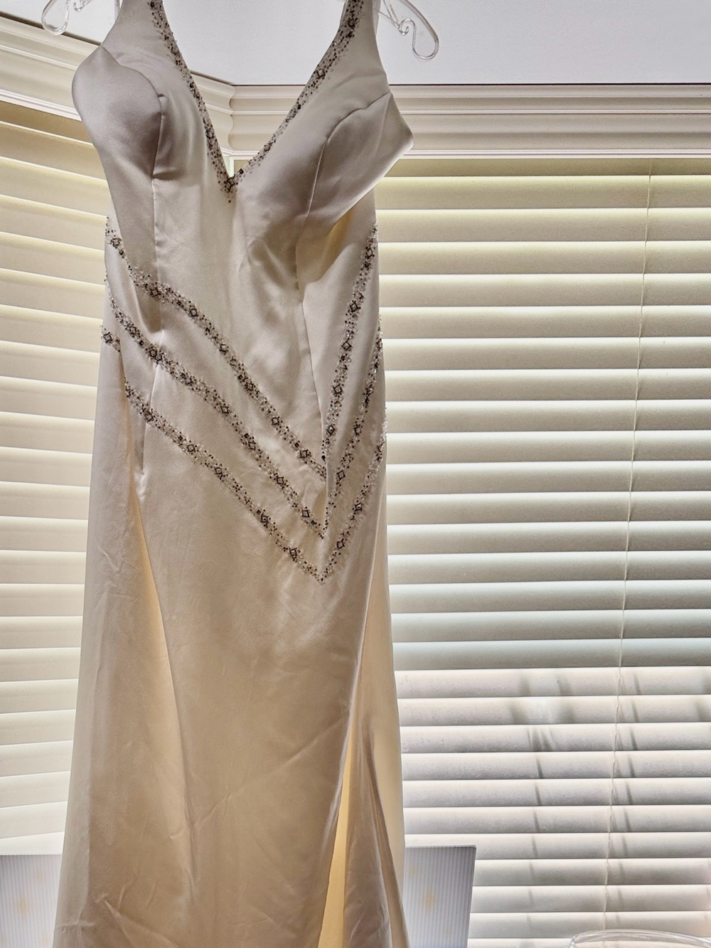 Elegant Ivory Wedding Dress with Beaded Accents
